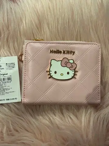 산리오 헬로키티 이단 접이식 지갑 핑크