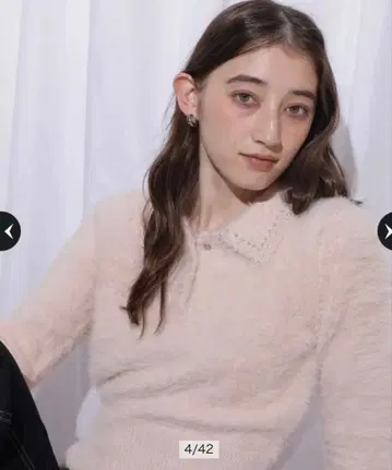 펄 비쥬 카라 페더 니트 리랜드트루