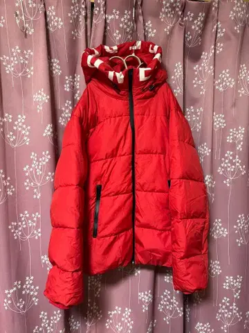 다운 자켓 빨간색/블랙