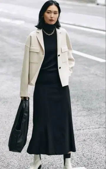 ICB 울 스트레치 트윌 스커트 그린 S~M