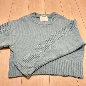 미사용 moussy 마우지 니트 스카이블루