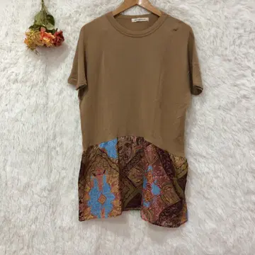 그린 라벨 릴랙싱 반팔 T셔츠 튜닉 [ F ] 이소재 일본제