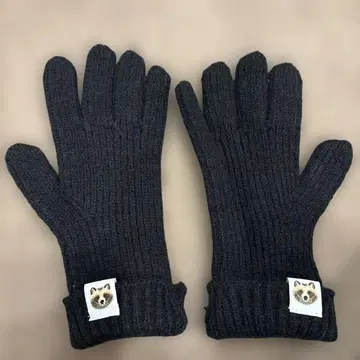 TANUKI STUDIO 블랙 니트 장갑 너구리 스튜디오