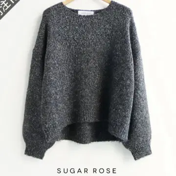 이번 시즌 신상 미사용 새상품 온라인 완판 슈가 로즈 멜란지 니트