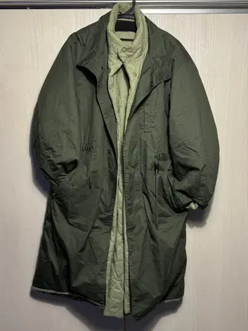 리버서블 밀리터리 카키 코트