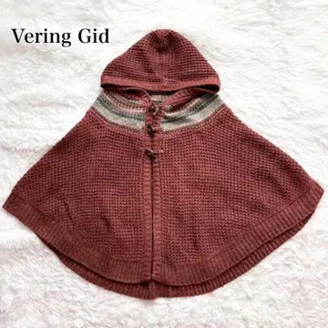 후드 부착 니트 판초 북유럽 스타일 더플 버튼 캐주얼 루즈핏 따뜻한