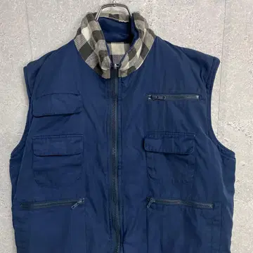 BRANDED LION 90s 리버서블 베스트 네이비 구제 의류 L