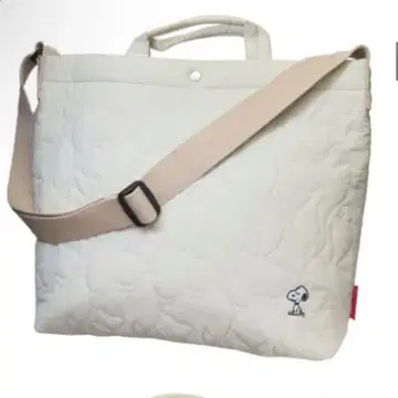 스누피 퀼팅 토트백 아이보리