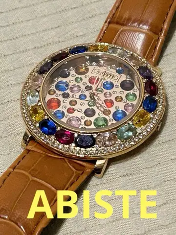 컬러풀 스톤 장식 쿼츠 손목시계