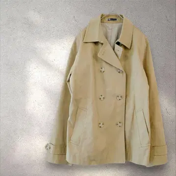SM2 사만사 모스모스 베이지 더블 브레스트 트렌치코트 숏 M