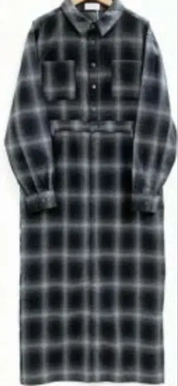 ROSIE 원피스 블랙 그레이 체크