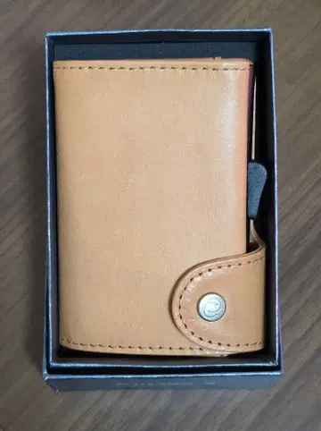 C-SECURE 소가죽 미니 지갑 카드 홀더 (안티스키밍)