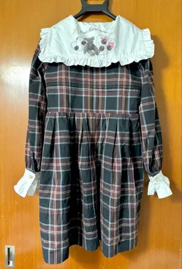 체크 세일러 원피스