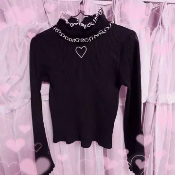 MARS 하트 컷아웃 골지 상의