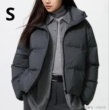 UNIQLO 심리스 다운 숏 자켓 S 그레이