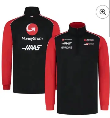 하스 F1 머니그램 핏 지퍼 스웨터 점퍼