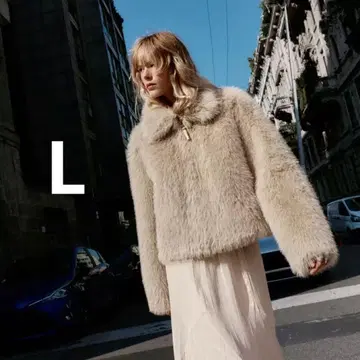 완판템 ZARA 더블 페이스 인조 모피 자켓 L 새상품