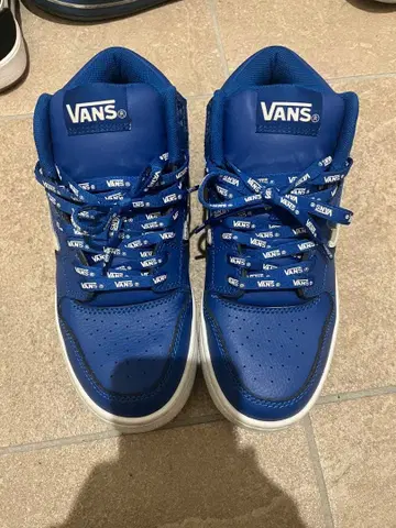 Vans Cylinder V2202 블루 가죽 스니커즈