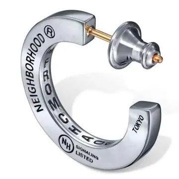 CAREERING NEIGHBORHOOD 실버 후프 귀걸이