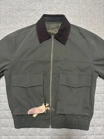 WETTEMPT 카키 코듀로이 옷깃 블루종 새상품급 남성용