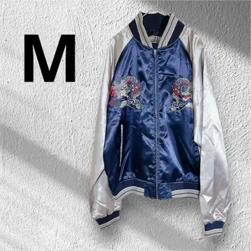 BARCEDOS 스카잔 네이비/실버 드래곤 자수 M 사이즈