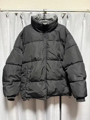 블랙 다운 자켓 스탠드 카라