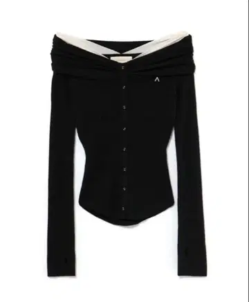 andmary Shannon tulle knit tops black