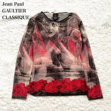 장 폴 고티에 파워넷 디자인 긴팔 상의 여성 장미