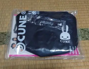 CUNE 큔 웨스트 파우치 북 미사용품 스트랩 블랙 타카라지마사