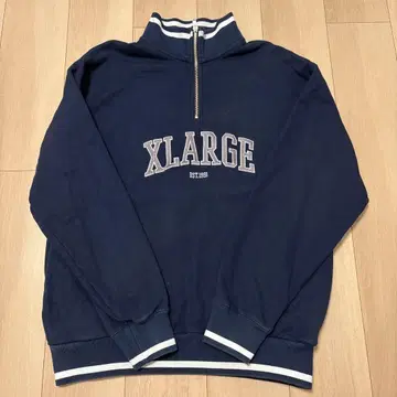 XLARGE 하프 지퍼 트레이닝복 네이비 가격 인하 협상 가능