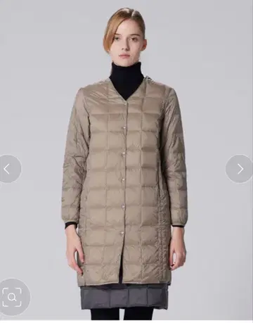 [WOMEN] TAION 베이직 V넥 버튼 롱 다운 자켓