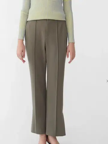 야마다야 Aga 조젯 센터 프레스 팬츠