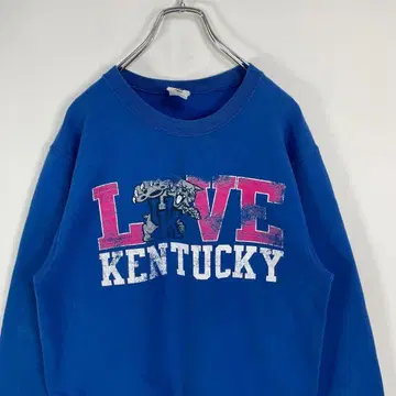 칼리지 로고 켄터키 대학 맨투맨 트레이닝복 블루 구제 의류 S