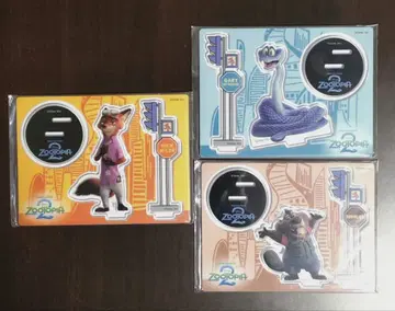 주토피아2 해피 복권 G상 아크릴 스탠드 프롭스 x 3세트