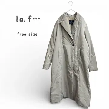 [ 고품질 ] la.f. 그레이 롱 코트 프리 사이즈