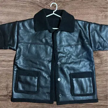 WEGO 보아 런치 코트 블랙