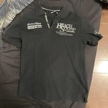 비치 사운드 블랙 피케 셔츠