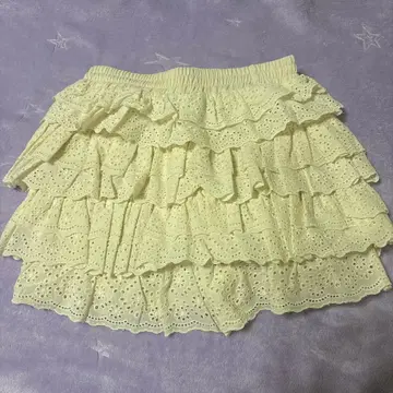 chico 프릴 스커트 아이보리