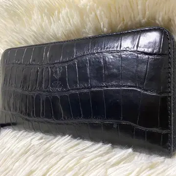 [ 새상품급 ] Felisi 악어 엠보싱 장지갑 125 라운드 지퍼 블랙