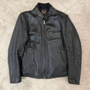 MR. OLIVE 램 가죽 싱글 라이더 충전솜 양가죽 블랙