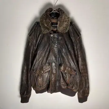 CAMELEON 중후 A-2 G-1 플라이트 자켓 안감 체크 올 패턴