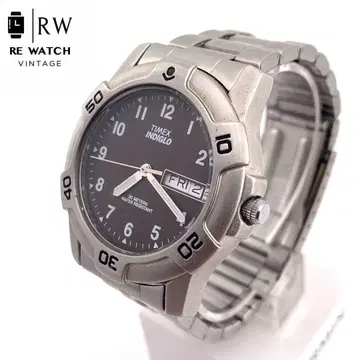 7-5373 TIMEX INDIGLO F6 손목시계 블랙