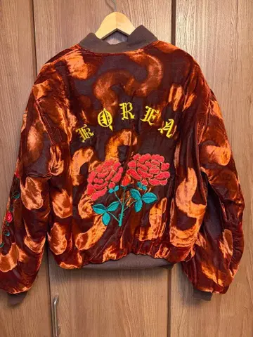 80'S KOREA 벨벳 벨로아 코리아 수베니어 자켓 스카잔