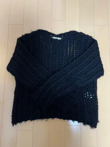 NVRFRGT SEMI SHEER OPEN KNIT SWEATER