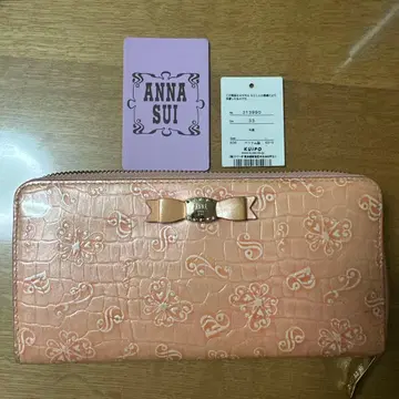ANNA SUI 꽃무늬 장지갑 핑크