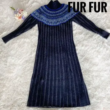 새상품급 FUR FUR 롱 기장 노르딕 니트 원피스