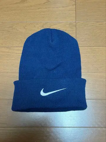 Nike 네이비 니트 모자 프리 사이즈