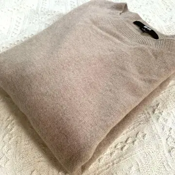 새상품급 UNIQLO 캐시미어 니트 캐시미어 100% L 모카