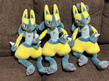 포켓몬 메챠모후굿토 봉제 인형 옐로우 컬러 루카리오 3개 세트