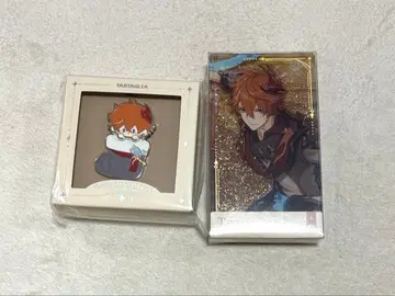 원신 타르탈리아 금속 배지, 아크릴 스탠드 세트